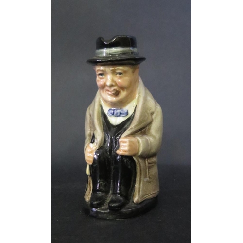 1090 - A Royal Doulton Miniature Winston Churchill Character Jug, 10cm