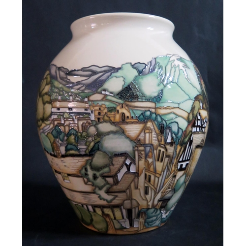 1136 - A Modern Moorcroft Off To Market Vase, 4/10, Paul Hilditch Catalogue Ltd. Ed. 4/50, 2017, 27cm