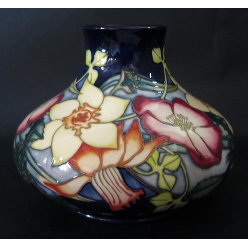 1137 - A Modern Moorcroft Golden Jubilee Vase, Emma Bossons Collection, 2002, 16cm high