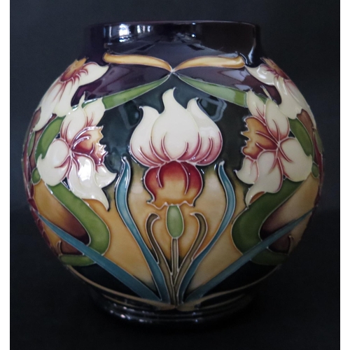 1142 - A Modern Moorcroft Royal Gold Vase, RM2/6, Rachel Bishop Catalogue Ltd. Ed. 13/100, 17cm