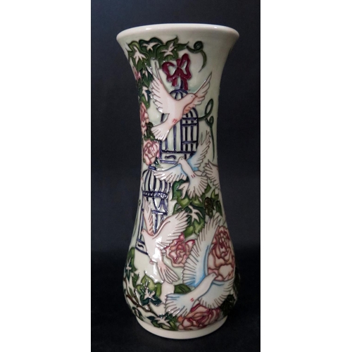 1147 - A Modern Moorcroft Wedding Gift Vase, 364/8, Helen Dale catalogue Ltd. Ed. 20/30, 2017