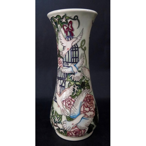 1147 - A Modern Moorcroft Wedding Gift Vase, 364/8, Helen Dale catalogue Ltd. Ed. 20/30, 2017