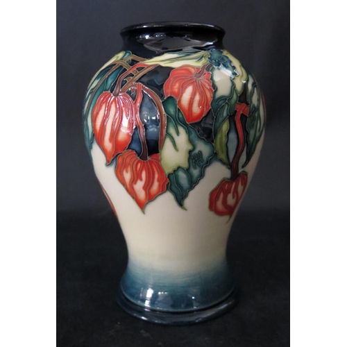 1167 - A Modern Moorcroft Chinese Lantern Vase, 65/6, Design Trial dated 10/2/04, 15.5cm