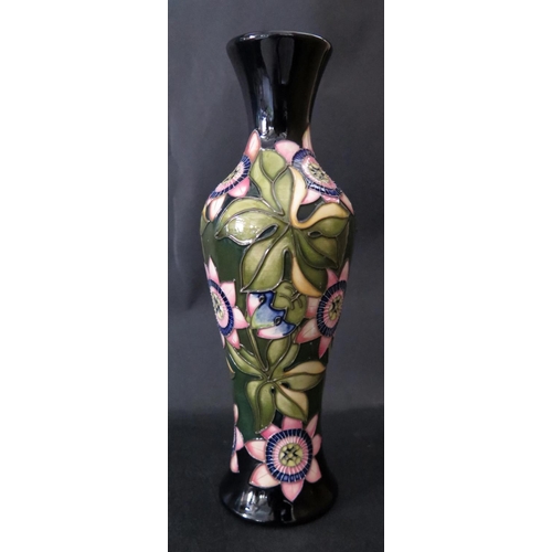 1175 - A Modern Moorcroft Passion Flower Vase, 93/10, Kerry Goodwin dated trial, 2015, 26cm