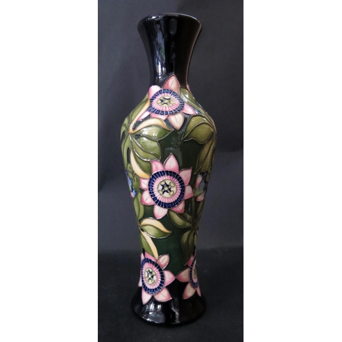 1175 - A Modern Moorcroft Passion Flower Vase, 93/10, Kerry Goodwin dated trial, 2015, 26cm