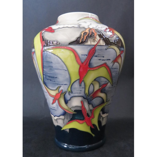 1186 - A Modern Moorcroft The Flight of The Pterosaurs Vase, 576/9, Vicky Lovatt dated Trial, 2012, 21.5cm