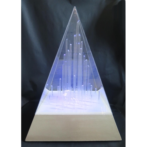 1249a - A Decorative Modern Pyramid Led Light Display Unit With Remote Control For Various Settings & Modes.... 