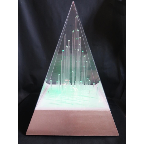 1249a - A Decorative Modern Pyramid Led Light Display Unit With Remote Control For Various Settings & Modes.... 