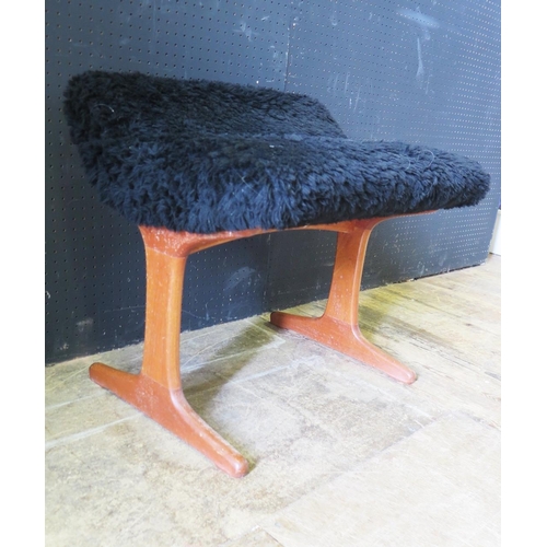 1313 - A 1970's teak Dressing Table Stool