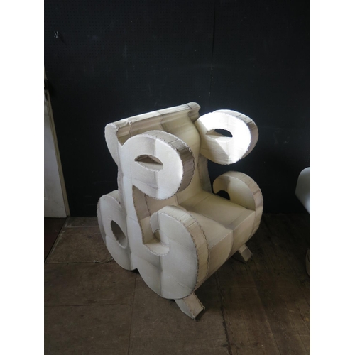 1328a - A Polystyrene L Shaped Prop Chair