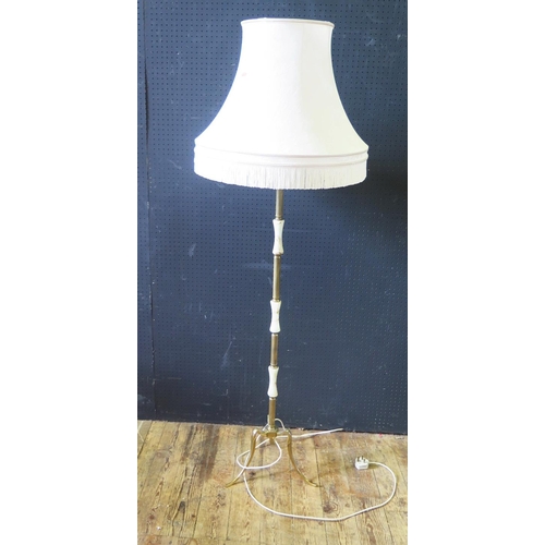 1392 - An Onyx and Brass Standard Lamp