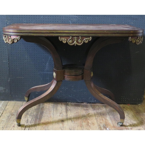 1408 - A Regency Rosewood Card Table by George Oakley. The same as the pair purchased by Queen Mary for Buc... 