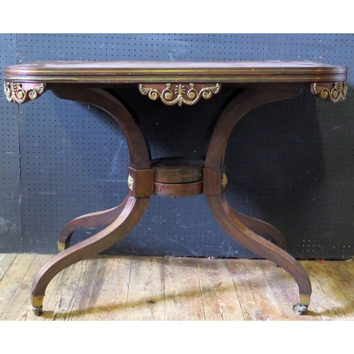 1408 - A Regency Rosewood Card Table by George Oakley. The same as the pair purchased by Queen Mary for Buc... 