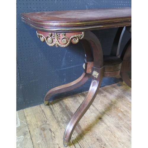 1408 - A Regency Rosewood Card Table by George Oakley. The same as the pair purchased by Queen Mary for Buc... 