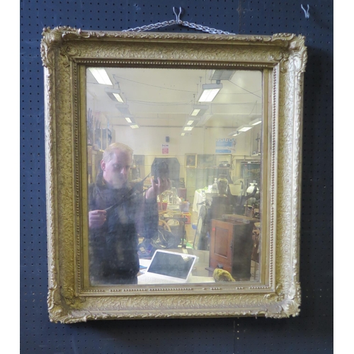 1418 - A Gilt Gesso Framed Mirror, 73x65cm