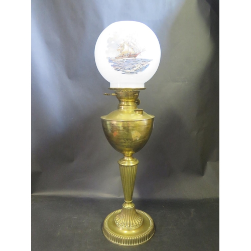 1450 - A Brass Paraffin Lamp