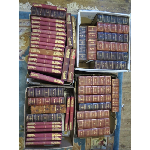 1460 - A Massive Collection of PUNCH Magazines arranged in various bindings including editions 1-100