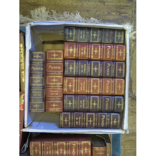 1460 - A Massive Collection of PUNCH Magazines arranged in various bindings including editions 1-100