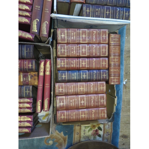 1460 - A Massive Collection of PUNCH Magazines arranged in various bindings including editions 1-100