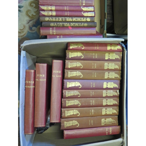 1460 - A Massive Collection of PUNCH Magazines arranged in various bindings including editions 1-100