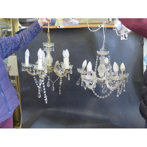 1476 - A Pair of Crystal Chandeliers, c. 30cm drop x 40cm wide