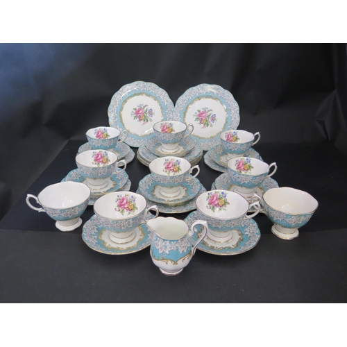 1519 - A Royal Albert 'Enchantment' Part Tea Set _ 10 cups, seven saucers, two 8