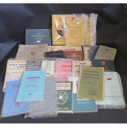 1563a - A Collection of Old Car Owner's Manuals including Singer Gazelle, A110 Westminster, Wolseley 6/99, H... 