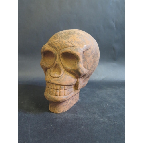 1566a - A Modern Cast Iron Skull