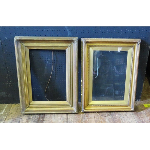 1570a - A Pair of Gilt Gesso Frames, largest 65x49.5cm