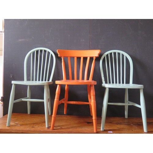 1413a - Three Pine Hand Painted Chairs