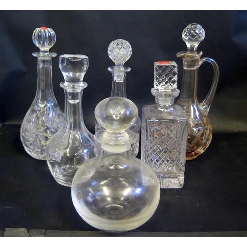 1691 - A Selection of Cut Crystal and other Decanters and glasses