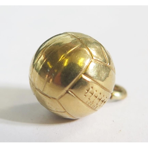 262 - A 9ct Gold Football Charm, 0.8g