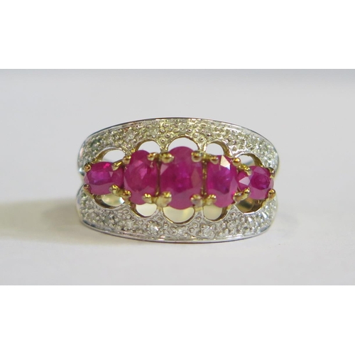 280 - A 9ct Ruby Ring, size J.5, 4.4g