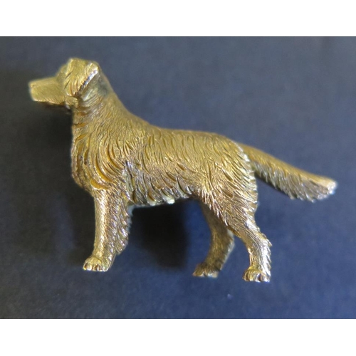 332 - A 9ct Gold Retriever Dog Brooch, 35mm, 10g