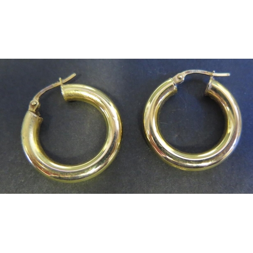 339 - A Pair of 9ct Gold Hoop Earrings, 23mm diam., 2g