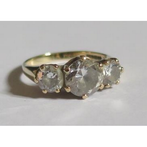 344 - A 9ct Gold White Stone Ring, size P, 4.5g