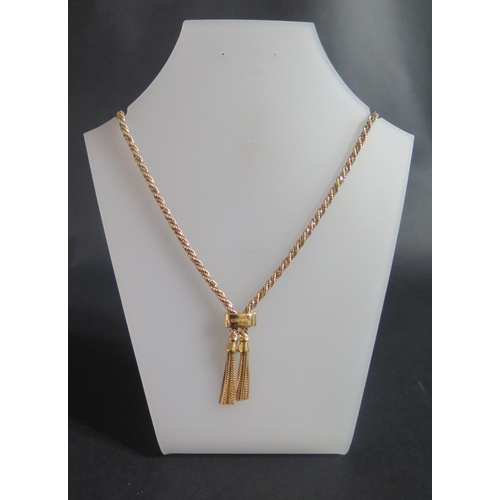 346 - An 18ct White and Yellow Gold Necklace, 64cm, 33.7g