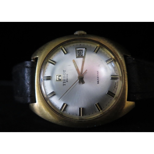 479C - A Boxed Gent's TISSOT Seastar Gold Plated Wristwatch. Needs attention