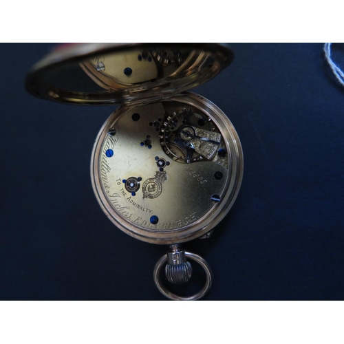 493 - An HAMILTON & INCHES 18ct Gold Open Dial Keyless Pocket Watch, 49mm case, movement no. 05685, Sheffi... 