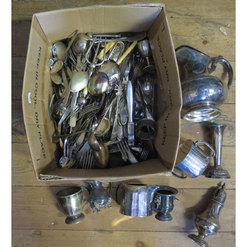 655 - A Large Selection of Silver Plated Flatware etc.