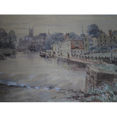 786 - 'Trew's Weir, Exeter', 1878, Watercolour, Monogram in bottom left corner, 36 x 23cm, F&G