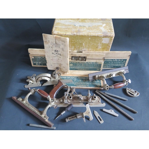 885c - A Stanley 55 Combination Plane 1920-34 Sweetheart period, almost complete and with box, known to be ... 