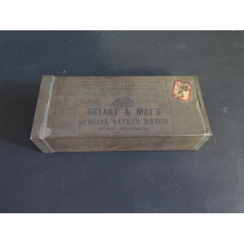 907 - A WWI Bryant & May's Special Safety Match British Expeditionary Force Pack in original sealed tin ca... 