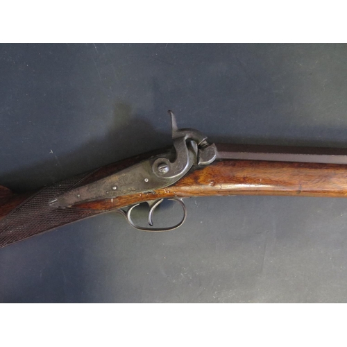 927 - A Smith Hammer Percussion Single Barrel Gun with 18mm diam. barrel, c 113cm