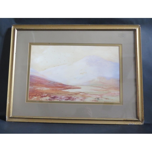 810 - Baragwanath King, Moorland scene, watercolour, 44x27cm, framed & glazed and T.L. Flower, Coastal Sce... 