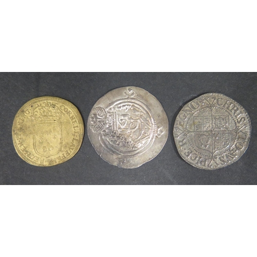 564 - A Coin with portrait of Carolus 32mm 5.4g and two others