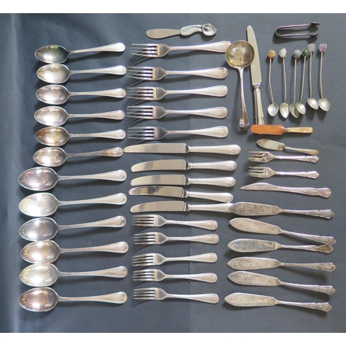 601 - A Selection of Silver Plated Bead Pattern Cutlery etc