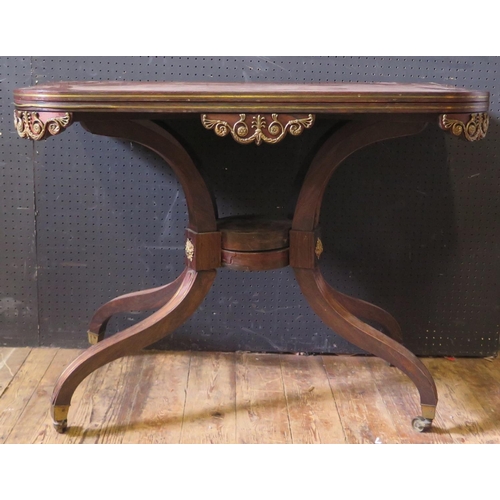 1403 - A Regency Rosewood Card Table by George Oakley. The same as the pair purchased by Queen Mary for Buc... 