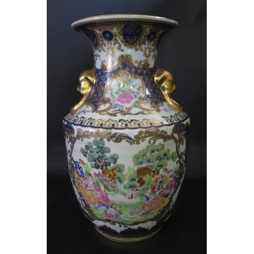 1510 - A Modern Chinese Vase decorated with European scenes, c. 36cm