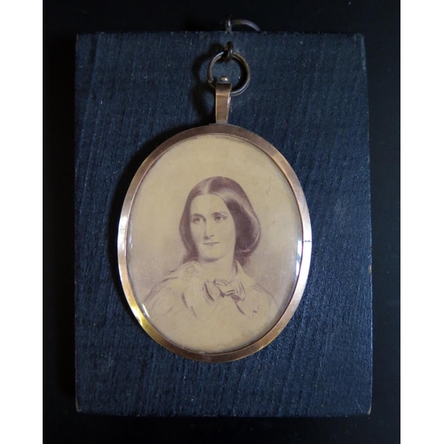 106 - A Victorian Yellow Metal Framed Portrait Miniature